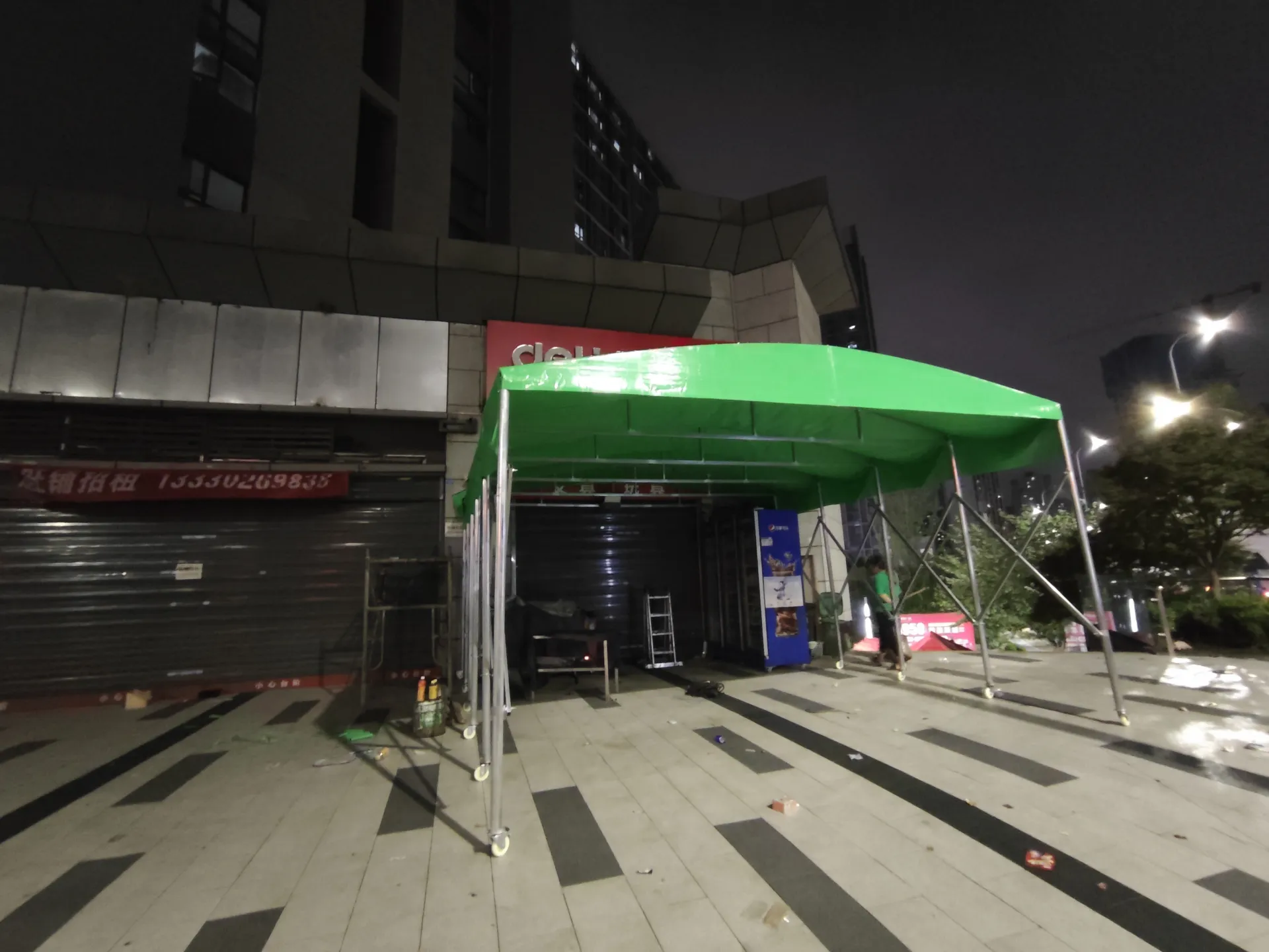 九龙坡巴山石美路得力文具推拉棚安装圆满完工 -工作记录-第2张