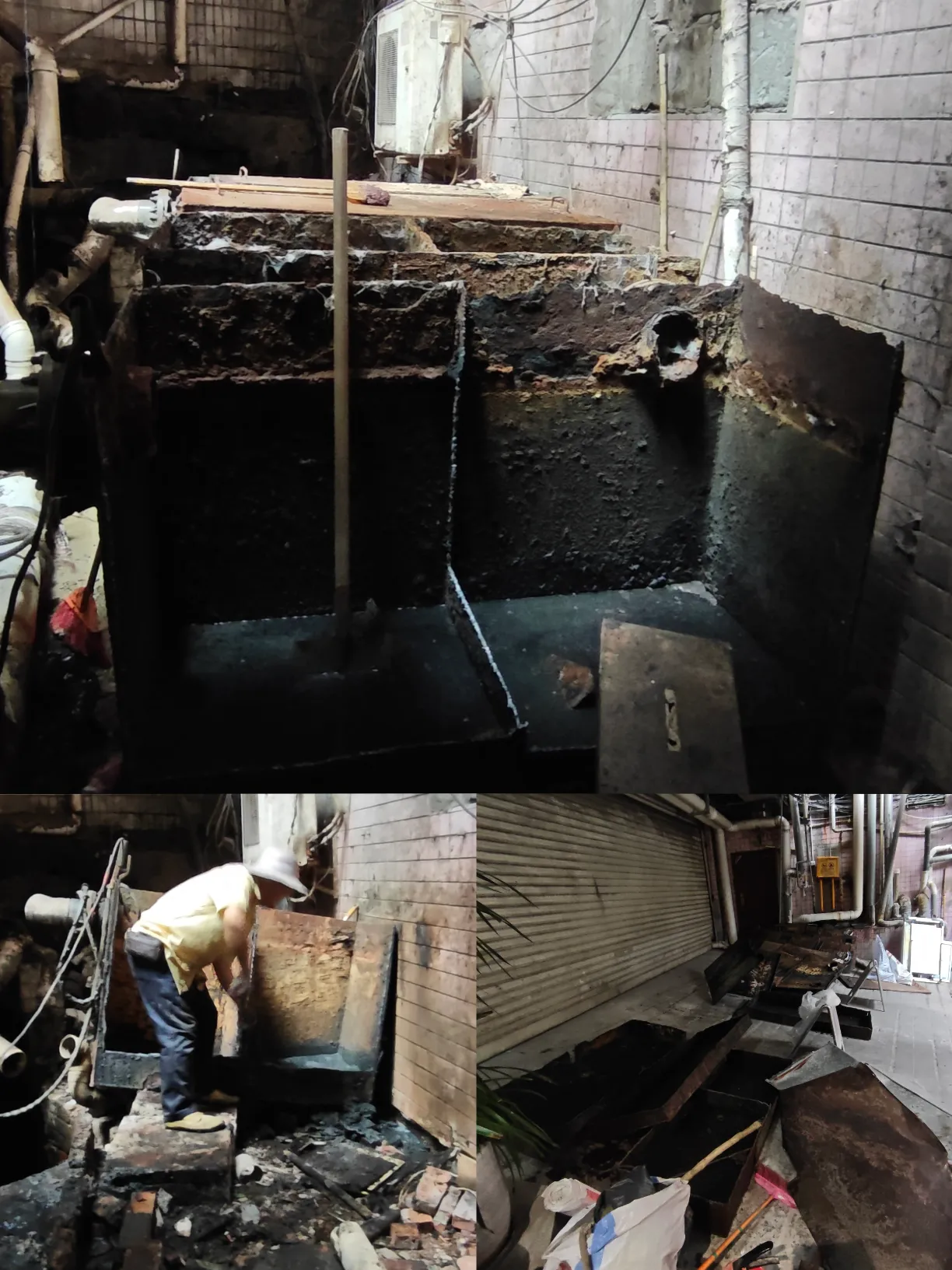 重庆市第一中学旁车库旧油污水箱等离子切割拆除施工纪实 -工作记录