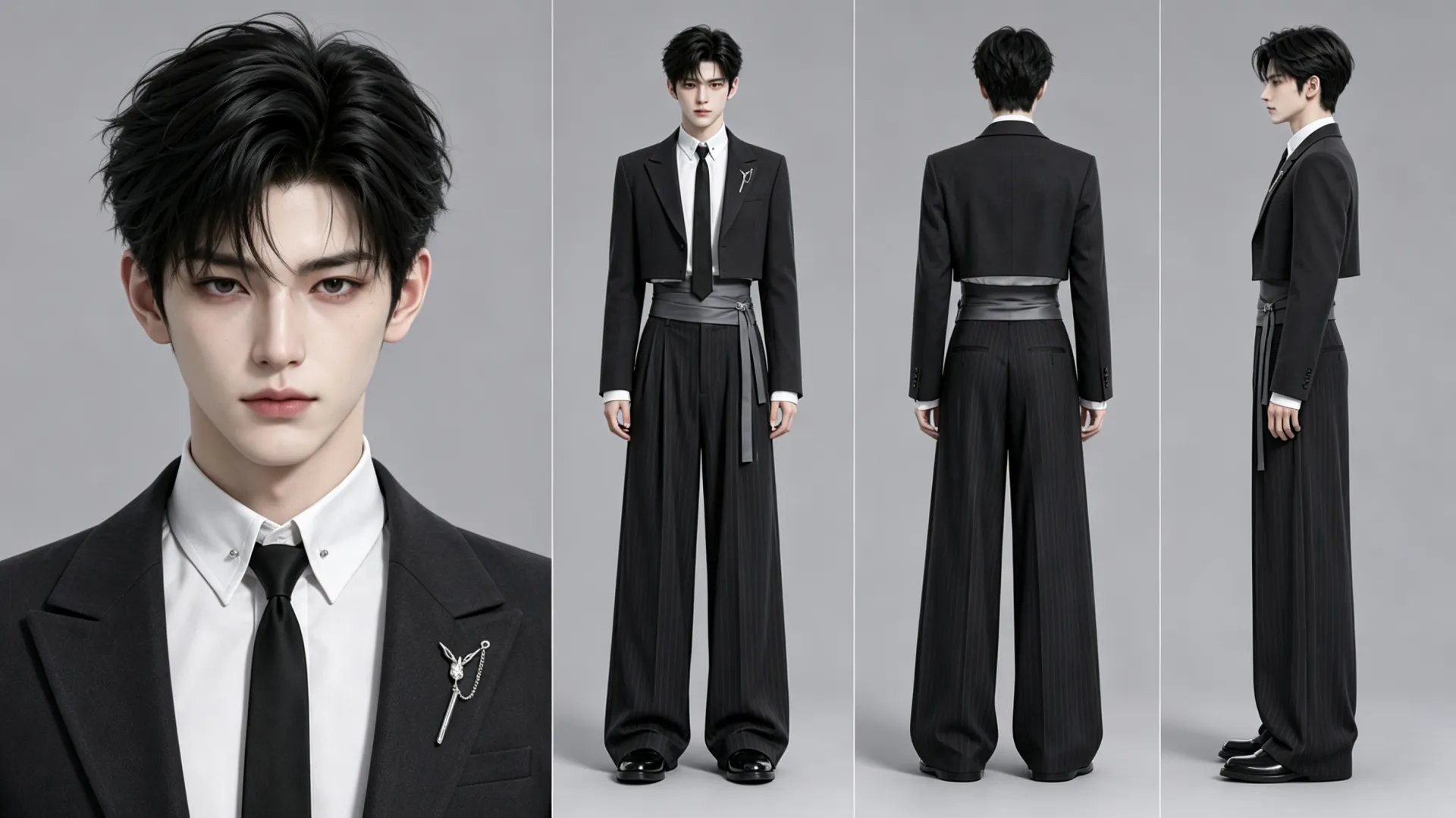 黑色现代绅士男主